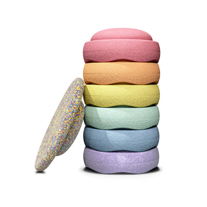 Stapelstein Rainbow pastel bundle 6+1